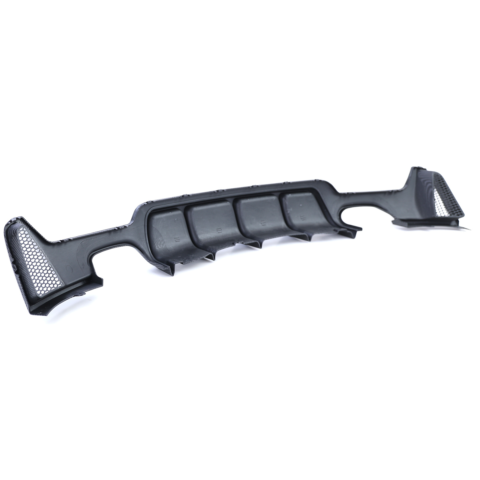 Achterdiffusor geschikt voor BMW 4 Serie F32 F33 F36 - Carbon look - Dubbele pijp