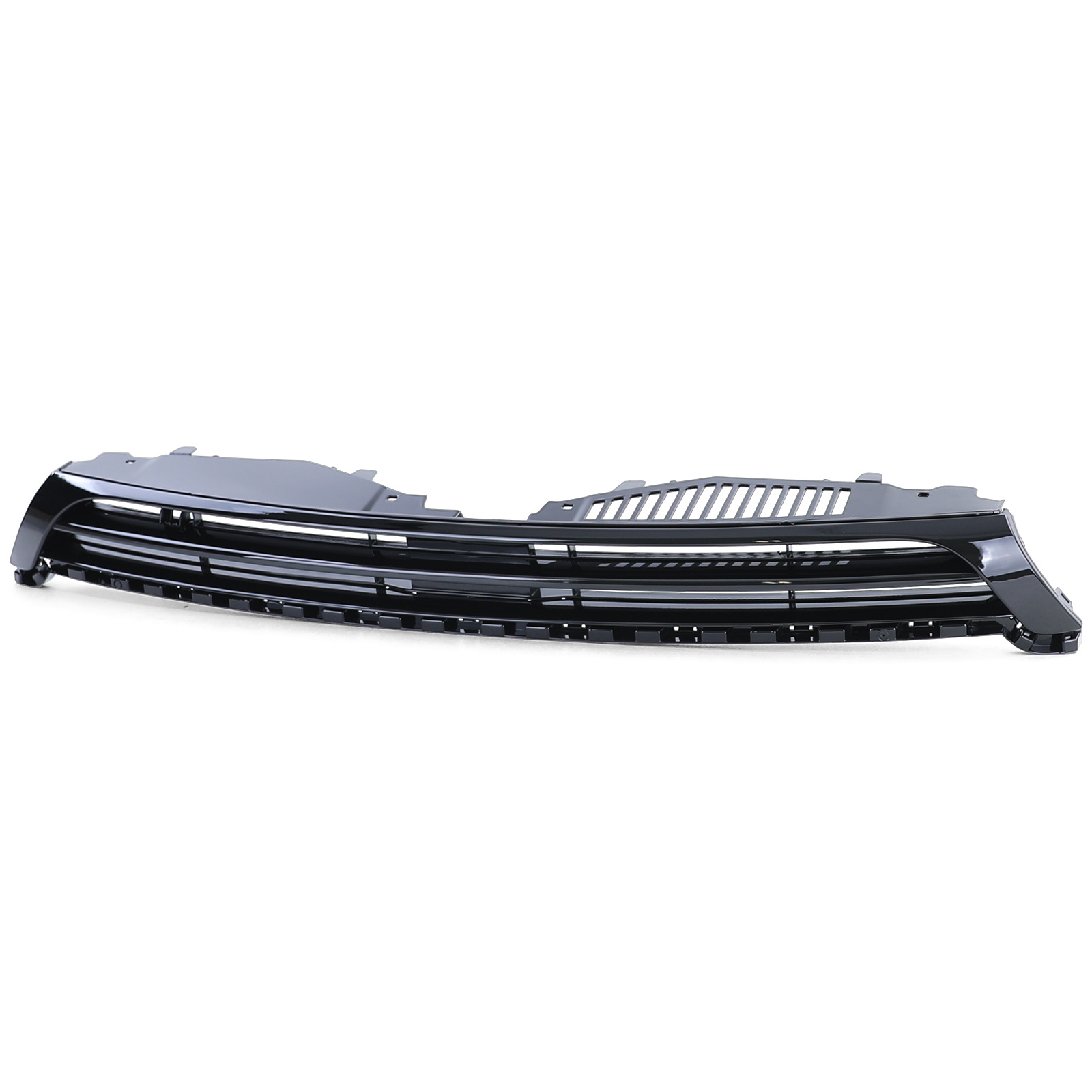 Bumper Grill geschikt voor VW Scirocco 3 14-17 - R Sport-optiek - Zwart glans