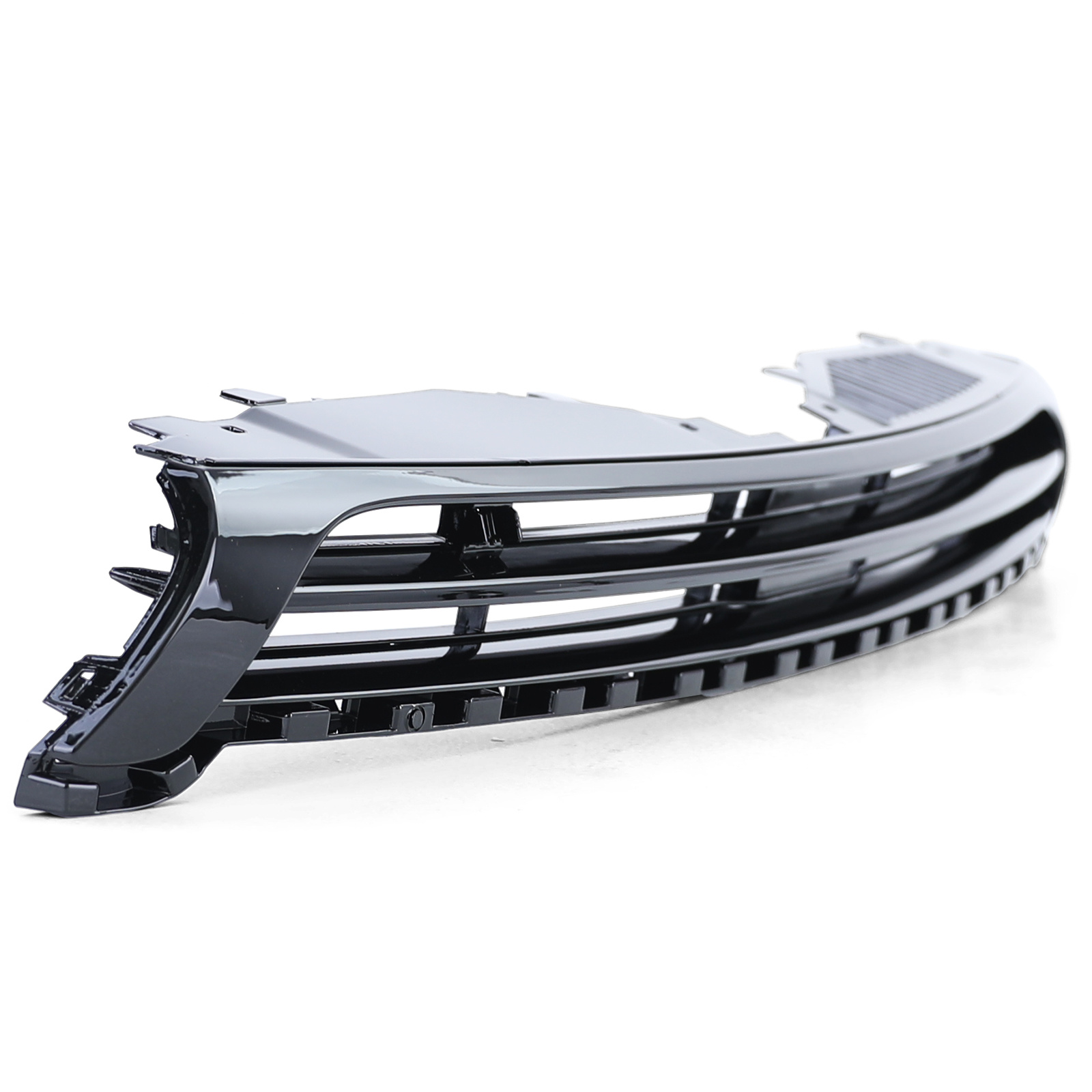 Bumper Grill geschikt voor VW Scirocco 3 14-17 - R Sport-optiek - Zwart glans