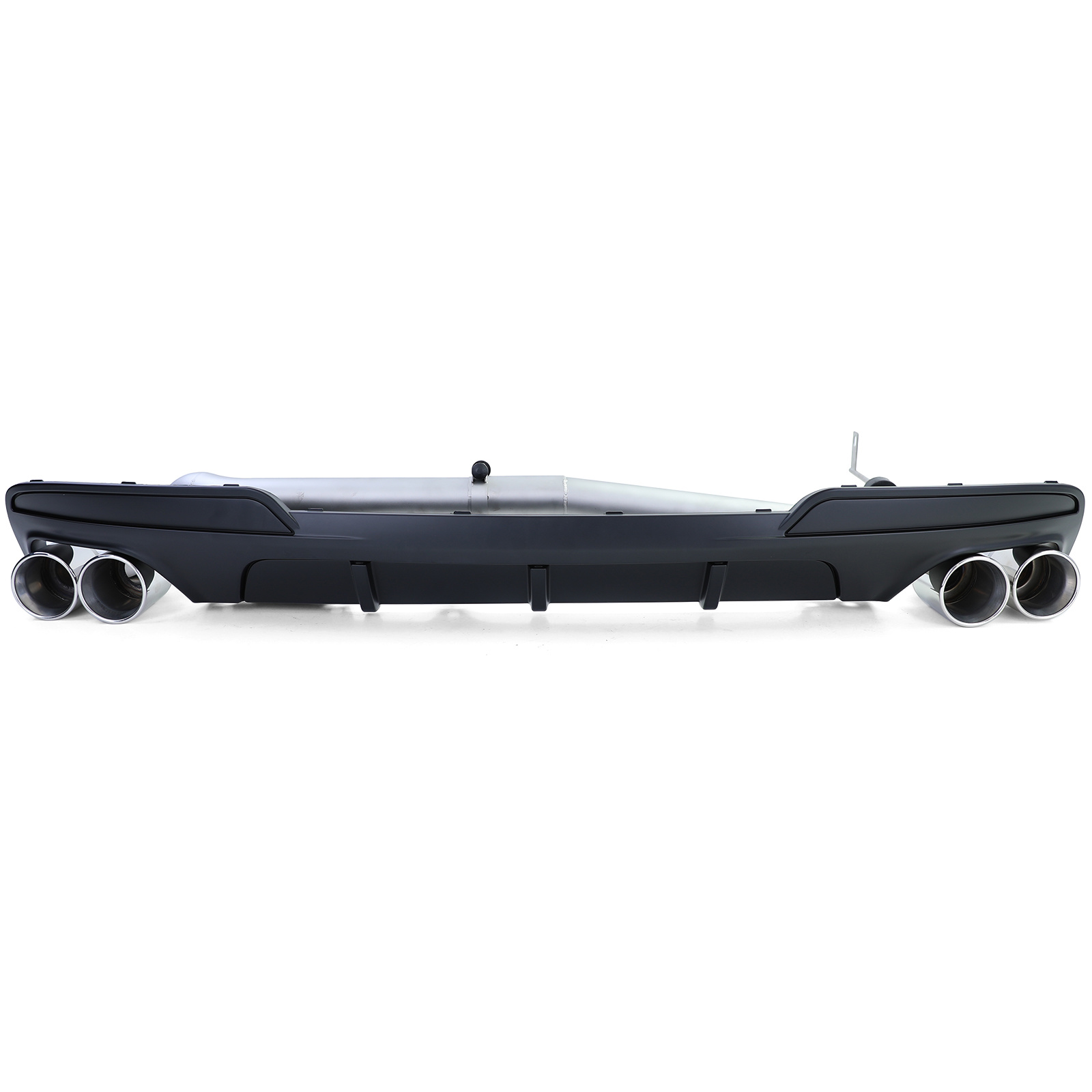 Achterdiffusor - BMW F10 F11 520-530 - Mat Zwart - RVS Uitlaatpijpen