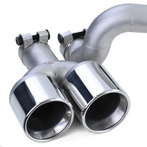 Achterdiffusor geschikt voor BMW F10 F11 520-530 - Mat Zwart - RVS Uitlaatpijpen