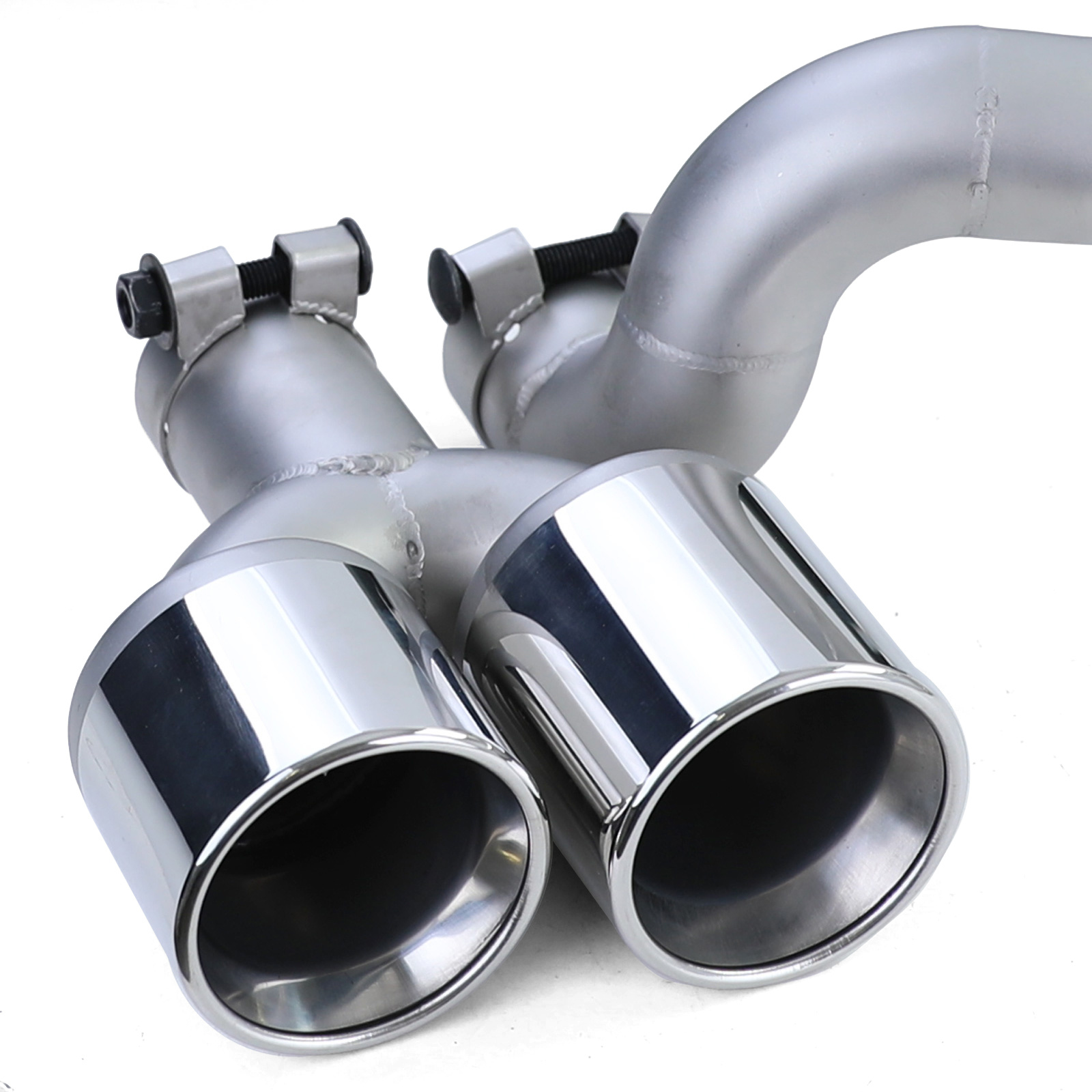 Achterdiffusor geschikt voor BMW F10 F11 520-530 - Mat Zwart - RVS Uitlaatpijpen