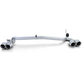 Achterdiffusor geschikt voor BMW F10 F11 520-530 - Mat Zwart - RVS Uitlaatpijpen