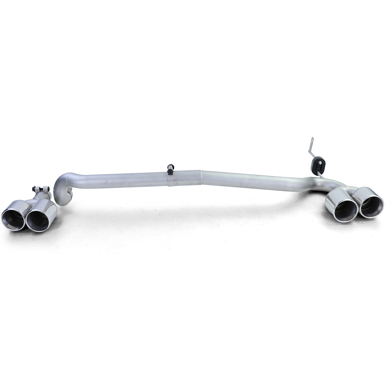 Achterdiffusor - BMW F10 F11 520-530 - Mat Zwart - RVS Uitlaatpijpen