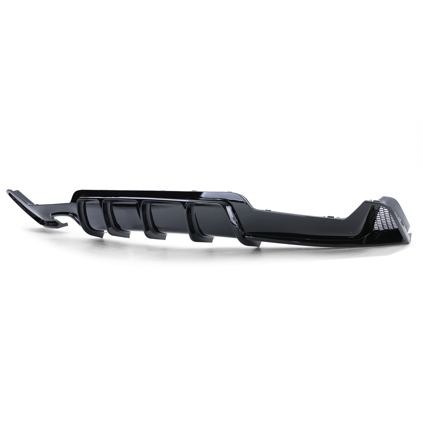 Achterdiffusor - BMW F32 F33 F36 - Zwarte glans - Met uitlaatuitsparing links