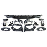 Achterdiffusor - Mercedes A-klasse W177 - Sport optiek - Incl. uitlaatpijpen, zwart