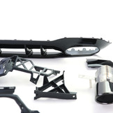 Achterdiffusor geschikt voor Mercedes A-klasse W177 - Sport optiek - Incl. uitlaatpijpen, zwart