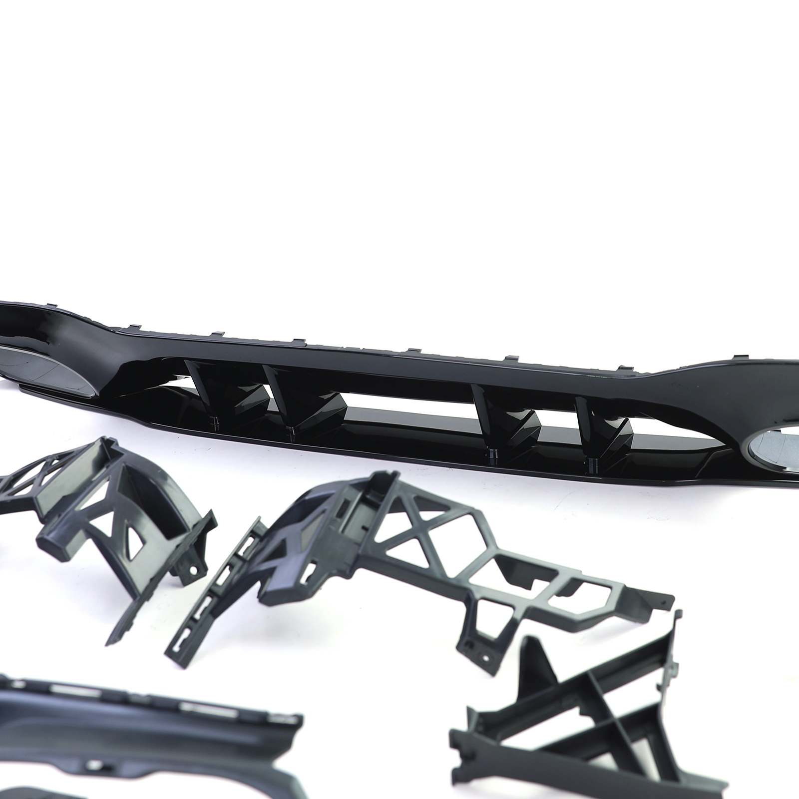 Achterdiffusor geschikt voor Mercedes A-klasse W177 - Sport optiek - Incl. uitlaatpijpen, zwart