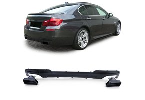 Achterdiffusor geschikt voor BMW F10 F11 535 - Zwart Mat - Sportieve look