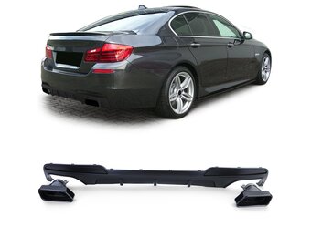 Achterdiffusor - BMW F10 F11 535 - Zwart Mat - Sportieve look