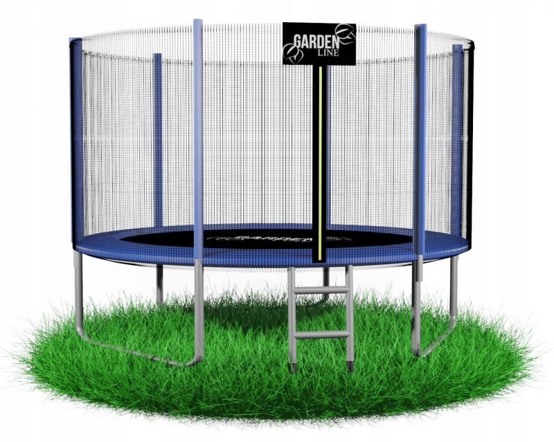 Gardenline - trampoline - Ø305 cm - met veiligheidsnet - blauw