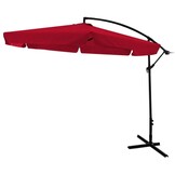 Gardenline - zweefparasol - met hoes - Ø 300x350 cm - rood
