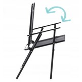 Gardenline - tuinset - met parasol - opklapbare stoelen - zwart