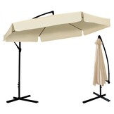 Gardenline - zweefparasol - met hoes - Ø 300x350 cm - beige