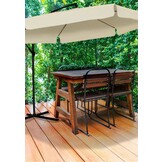 Gardenline - zweefparasol - met hoes - Ø 300x350 cm - beige