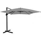 Gardenline - zweefparasol - met hoes - 300x300 cm - grijs