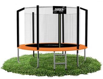 Gardenline - trampoline - Ø244 cm - met veiligheidsnet - oranje