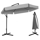Gardenline - zweefparasol - met hoes - Ø 3 meter - grijs