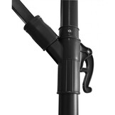 Gardenline - zweefparasol - met hoes - Ø 3 meter - grijs