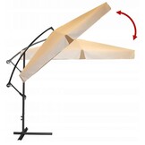 Gardenline - zweefparasol - met hoes - Ø 3 meter - grijs