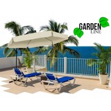 Gardenline - zweefparasol - met hoes - Ø 3 meter - grijs