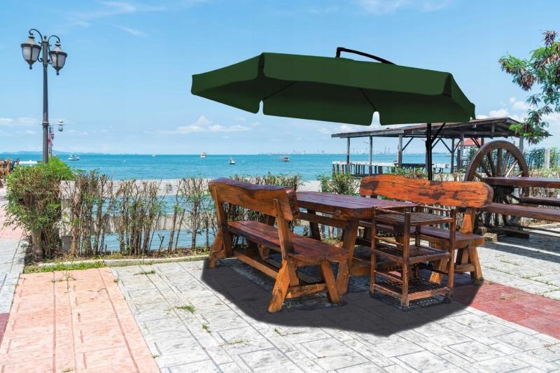 Gardenline - zweefparasol - met hoes - Ø 3 meter - grijs