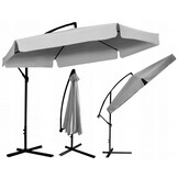 Gardenline - zweefparasol - met hoes - Ø 3 meter - grijs