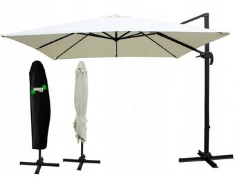 Gardenline - zweefparasol - met hoes - Ø 3x3 m - beige