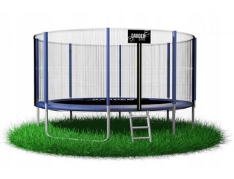 Gardenline - trampoline - Ø427 cm - met veiligheidsnet - blauw