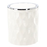 Badkamerset - toilet accessoires - stevig - 5-delig - zilver wit