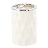 Badkamerset - toilet accessoires - stevig - 5-delig - zilver wit