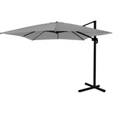Gardenline - zweefparasol - met hoes - 250x250 cm - grijs