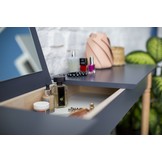 Mamo Kaptafel met Spiegel | Marineblauw | FSC Gecertificeerd | 85 cm Breed | Beukenhout & MDF