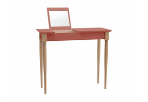 Mamo Kaptafel met spiegel in Antiek Roze | Natuurlijk beukenhouten poten