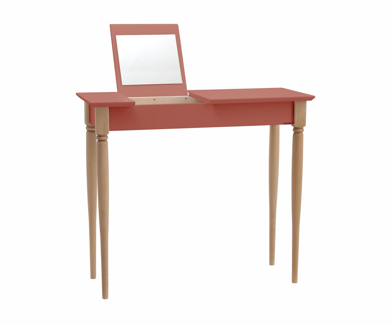 Mamo Kaptafel met spiegel in Antiek Roze | Natuurlijk beukenhouten poten