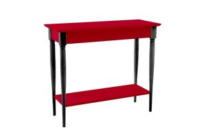 Mamo rood Consoletafel met plank van beukenhout en MDF