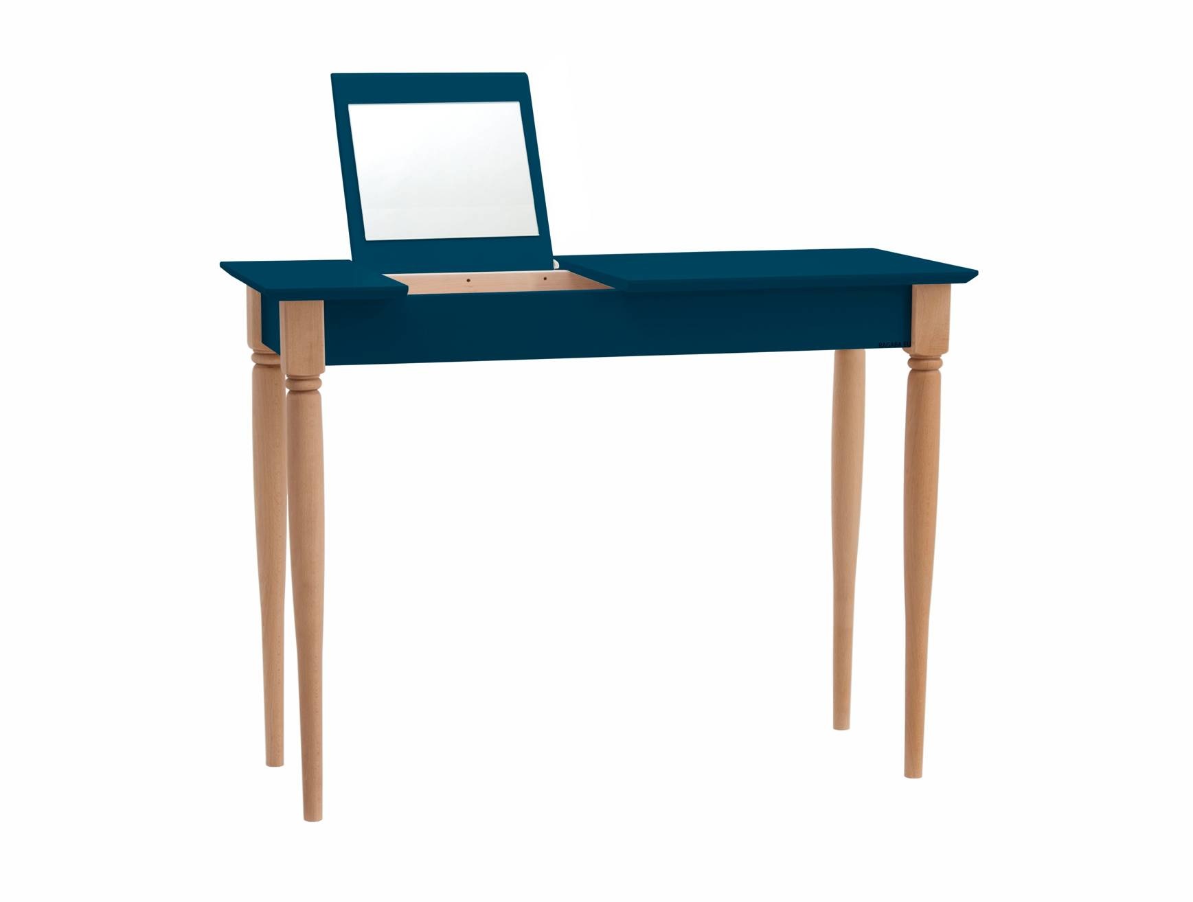 Mamo Kaptafel met spiegel, Petrolblauwe kleur, 105 cm breedte, FSC® gecertificeerd