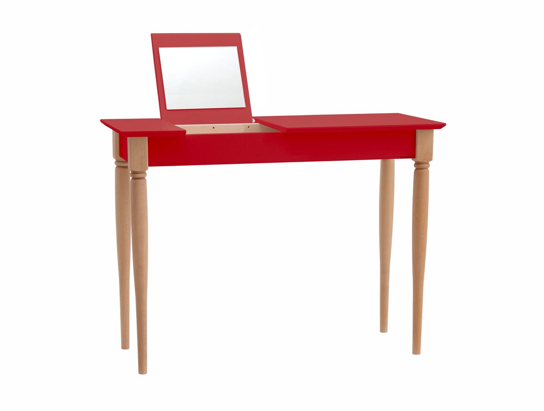 Mamo kaptafel met spiegel en FSC-certificering in rood