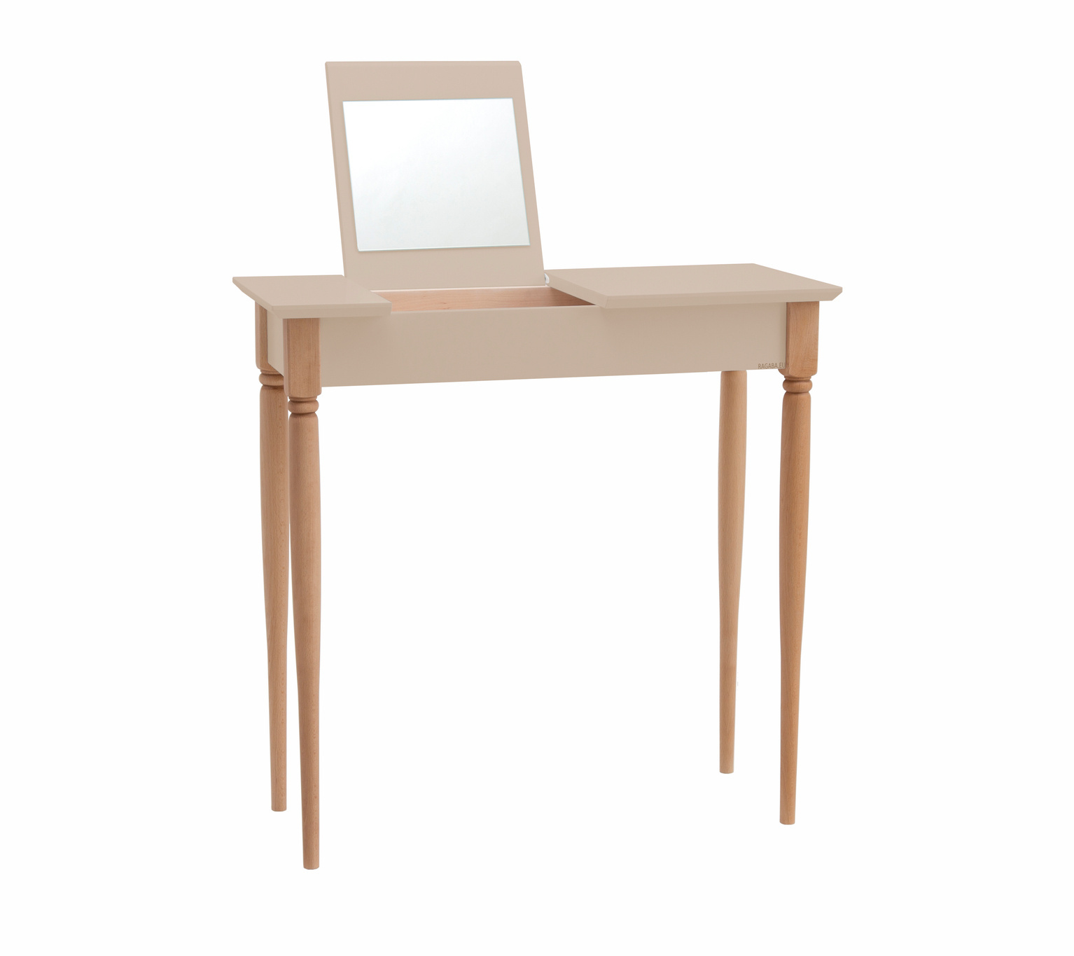Mamo Kaptafel met spiegel in Bruin Beige - 65 x 35 x 74 cm