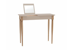 Mamo Kaptafel met Spiegel - Natuurlijk Beukenhout Poten | Bruin Beige (S 2005-Y50R)
