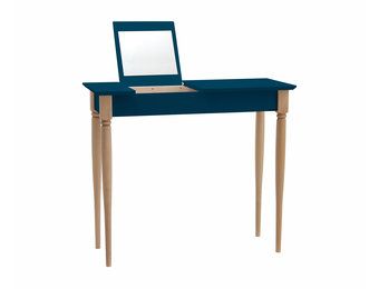 Mamo Petrolblauwe Kaptafel met Spiegel, beukenhout & MDF, FSC-gecertificeerd, B:65cm