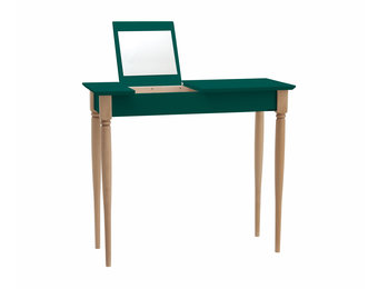 Mamo kaptafel met spiegel in zeegroen en beukenhouten poten