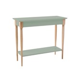 Mamo saliegroene Consoletafel, beukenhouten poten, 85 x 35 x 74 cm, FSC-gecertificeerd