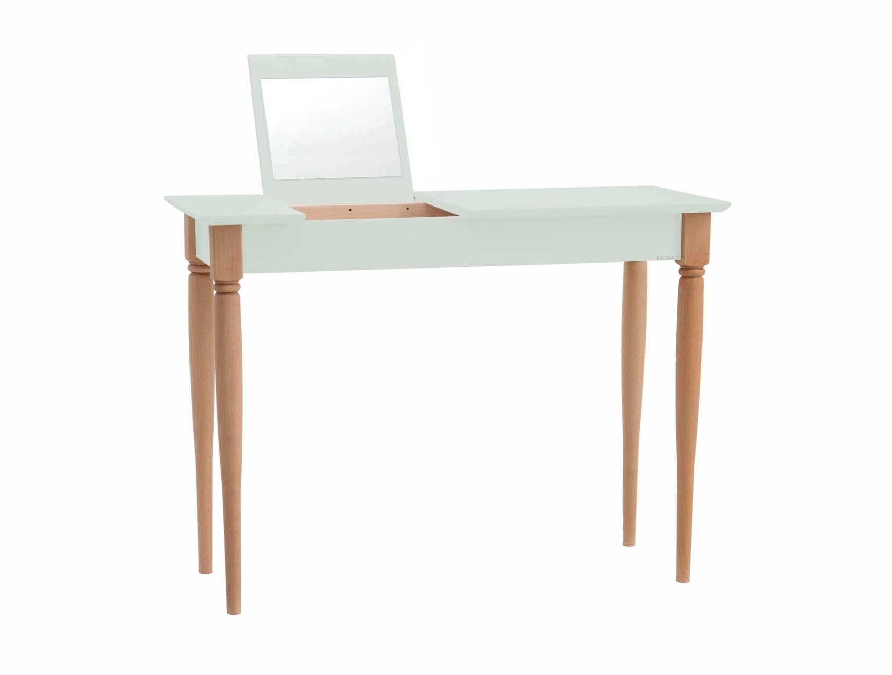 Mamo Kaptafel met Spiegel in Natuurlijk Beukenhout en Vluchtige Munt Kleur - FSC Gecertificeerd