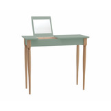 Mamo kaptafel met spiegel in saliegroen en beukenhouten poten