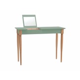 Mamo Kaptafel met spiegel - Saliegroen beukenhouten poten, 105cm breed