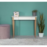 Mamo Schrijftafel - Beukenhout en MDF - Petrolblauw | 85x40x74cm