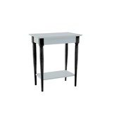 Mamo lichtgrijze consoletafel met beukenhouten schap - FSC gecertificeerd