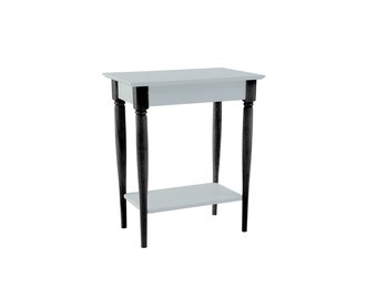 Mamo lichtgrijze consoletafel met beukenhouten schap - FSC gecertificeerd