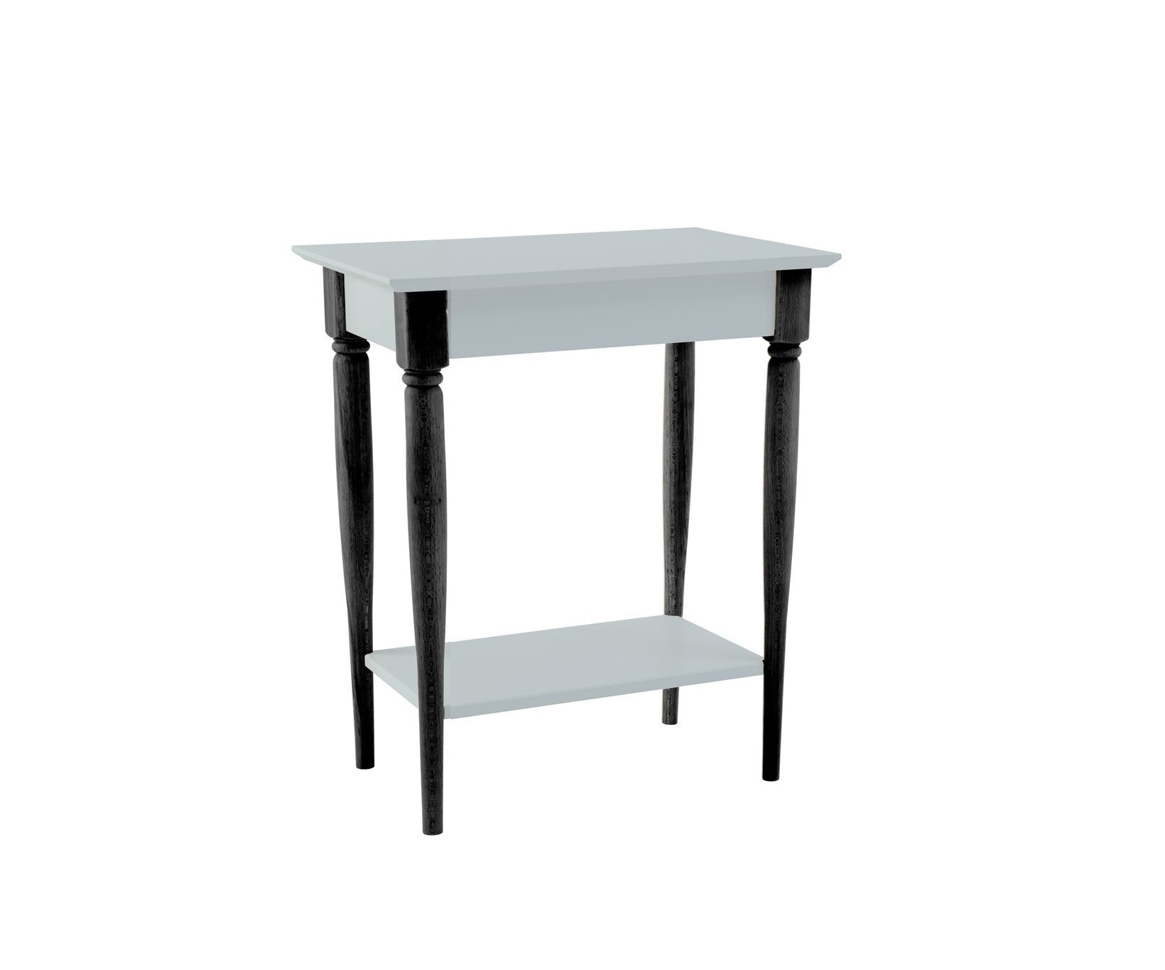 Mamo lichtgrijze consoletafel met beukenhouten schap - FSC gecertificeerd